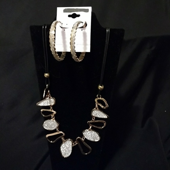 ⭐ copper and silver necklace & earrings - Picture 1 of 4